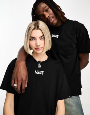 Vans unisex Center drop t-shirt in black