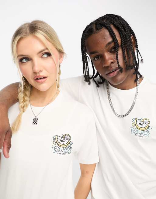 T-shirt Court Topshop Easy Peasy Taille 6 - Blanc, Coton, Occasion Très Bon état