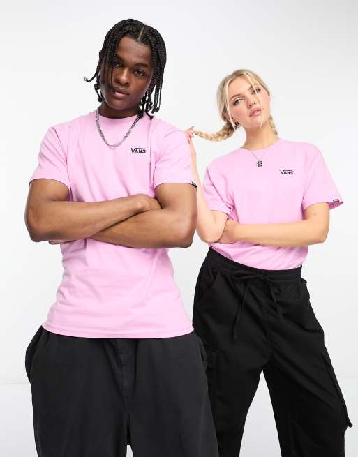 Vans - Unisex - Lyserød t-shirt med logo på venstre side af brystet