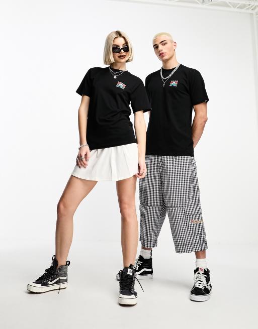 Vans unisex Mountain back print tshirt in black Exclusive at ASOS