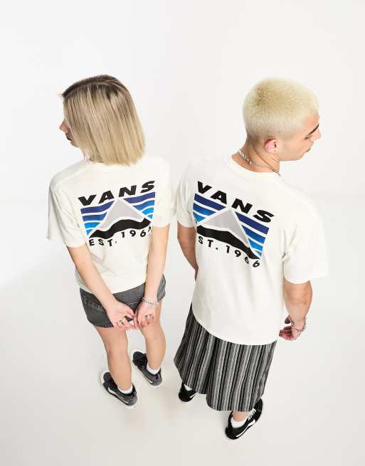 Vans unisex Mountain back print tshirt in cream Exclusive at ASOS