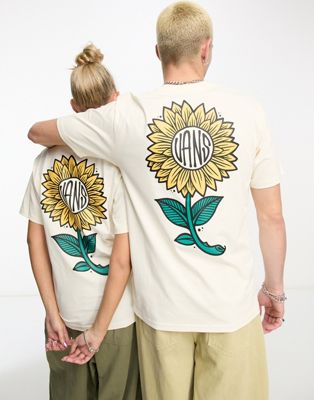 Vans unisex planta t-shirt with back print in cream - ASOS Price Checker
