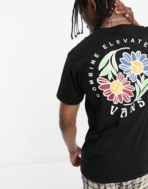 Vans unisex t-shirt with elevated minds back print in black | ASOS