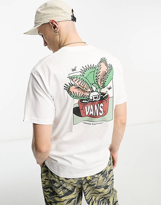 Vans  unisex Trap Planter II back print t-shirt in white