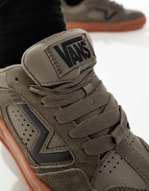Vans Upland chunky suede sneakers in dark grey with gum sole ASOS