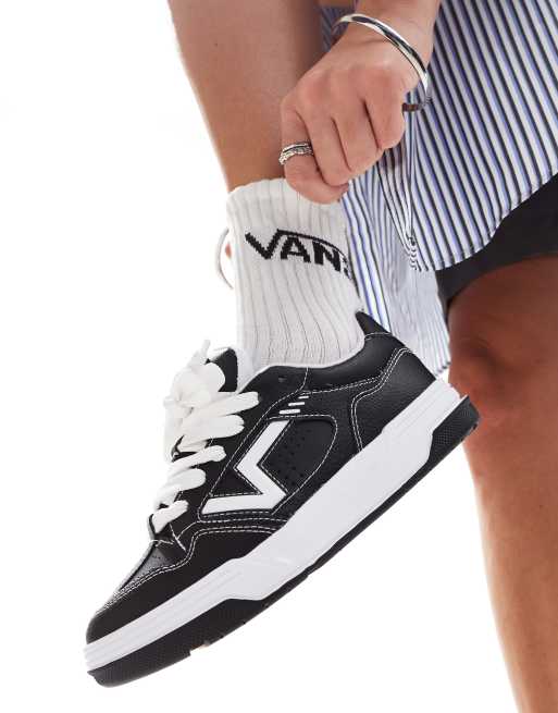 Vans nere di pelle clearance