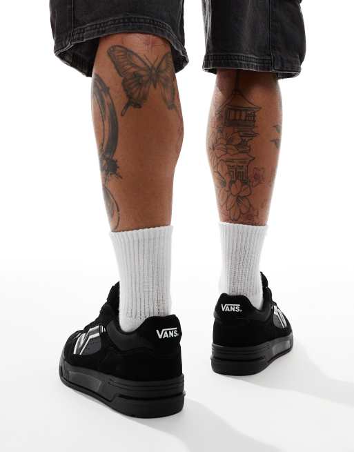 Vans – Upland – Svarta grova sneakers i mocka med vita detaljer, 3 av 5