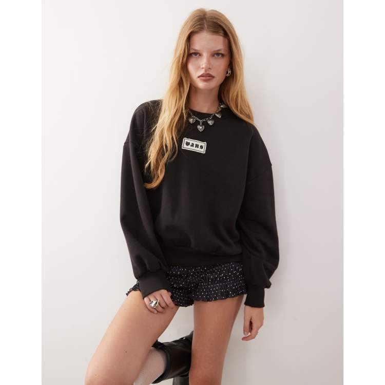 Vans Upworn retro crew neck in black | ASOS