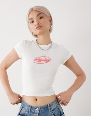 Vans - V2K Cameron - T-Shirt in Marshmallow-Weiß