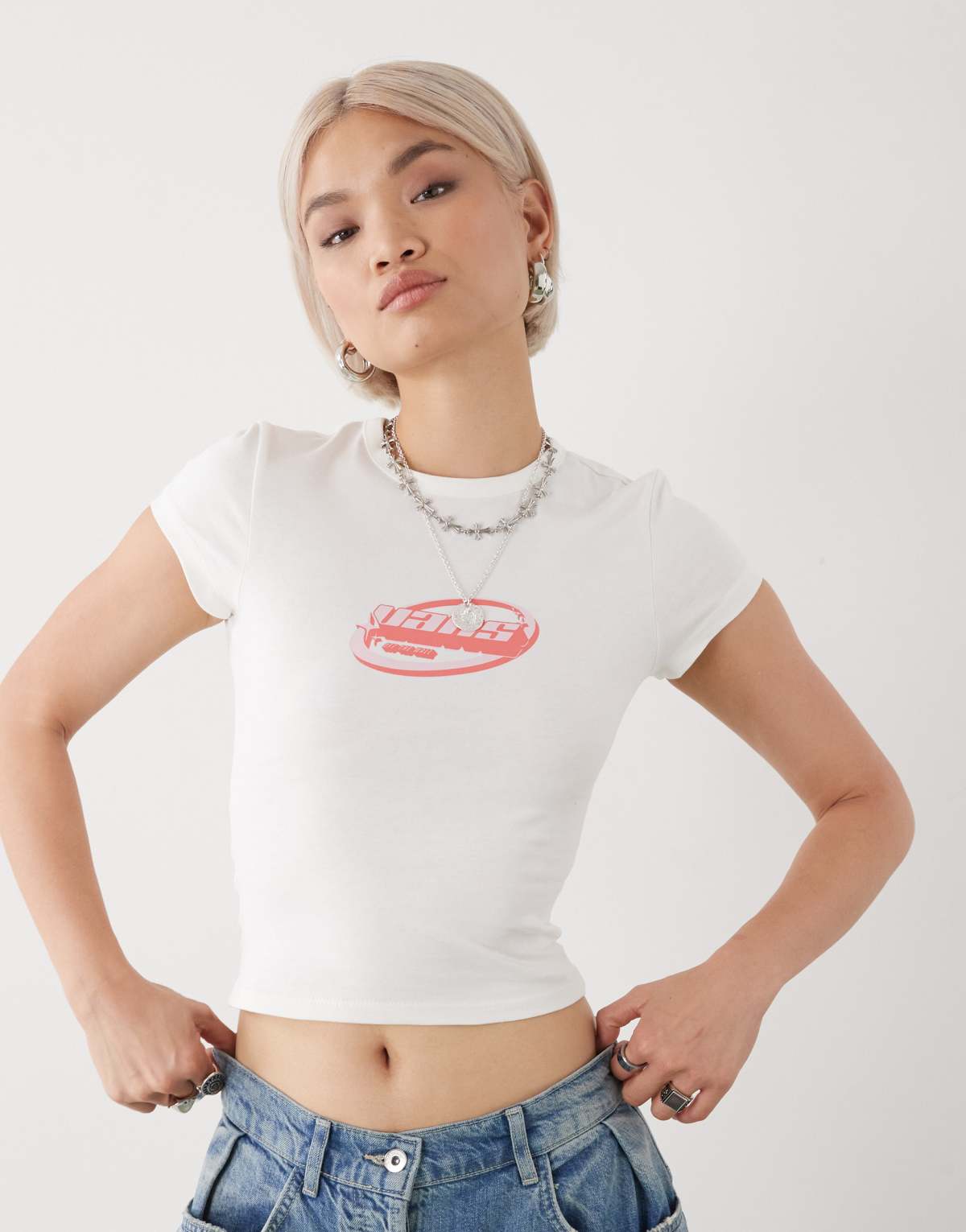 Vans V2k cameron tee in marshmallow