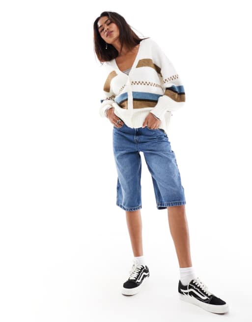 Vans valerie stripe cardigan in off-white and multi, 2 of 4