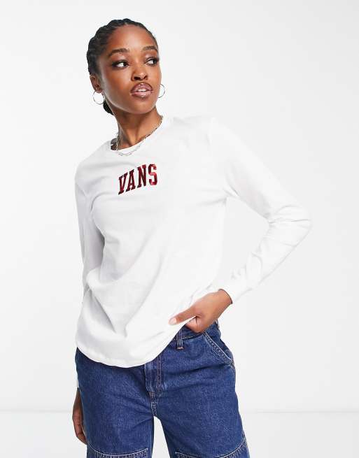 Long sleeve store white vans shirt