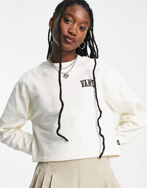 Vans sweatshirt hot sale white