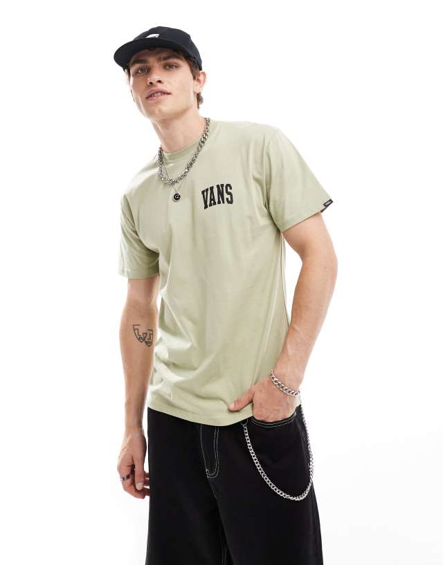 Vans - varsity small logo short sleeve t-shirt in light tan