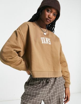Vans Varsity sweatshirt in brown Exclusive at ASOS - ASOS Price Checker