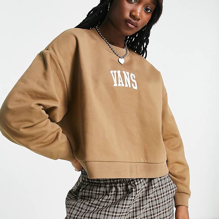 Vans Varsity sweatshirt in brown Exclusive at ASOS | ASOS