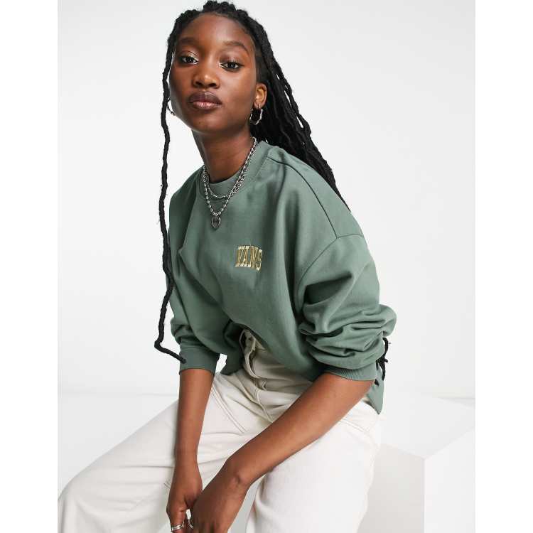 Legende Medarbejder kighul Vans Varsity sweatshirt in green Exclusive at ASOS | ASOS