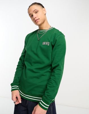Vans varsity sweatshirt with contrast trim in green - ASOS Price Checker