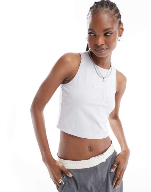 Vans - Varsity - Top met racerback top in lichtblauw met logo in dezelfde tint