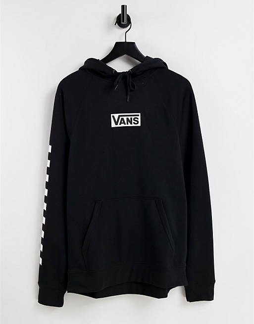 Vans Versa Standard checkerboard hoodie in black