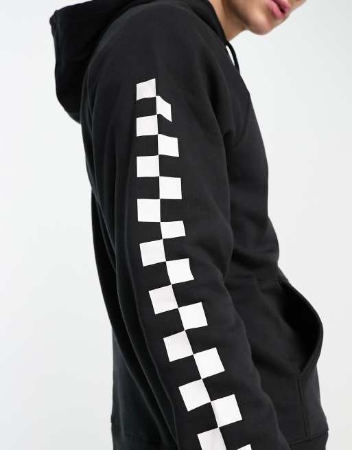 Vans black and white best sale checkered hoodie