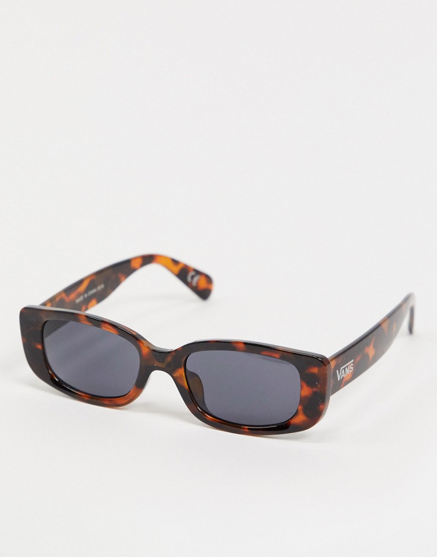 Vans - Vierkante zonnebril in cheetah tortoise-Bruin