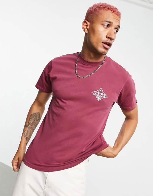 Vans burgundy t shirt cheap