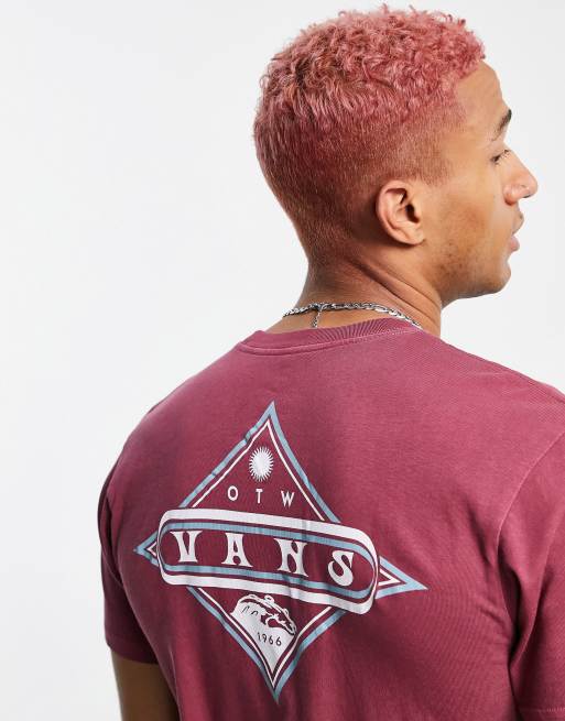 Vans burgundy t shirt sales