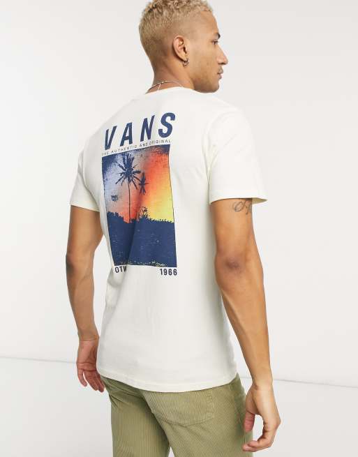 Vans Vintage Sunset t shirt in cream ASOS