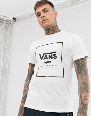 Vans – Vit/svart blockfärgad t-shirt