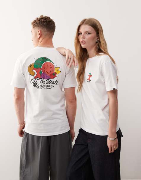 Vans – Vit t-shirt med "Local Produce"-tryck baktill, exklusivt hos ASOS - view 1