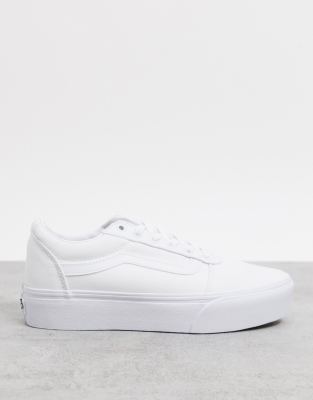 vans ward platform white