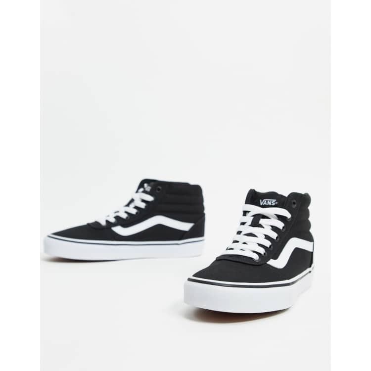 Vans ward hi black and white sale