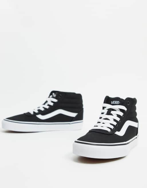 Vans ward hi hot sale black and white