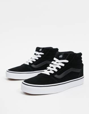 black suede vans high tops