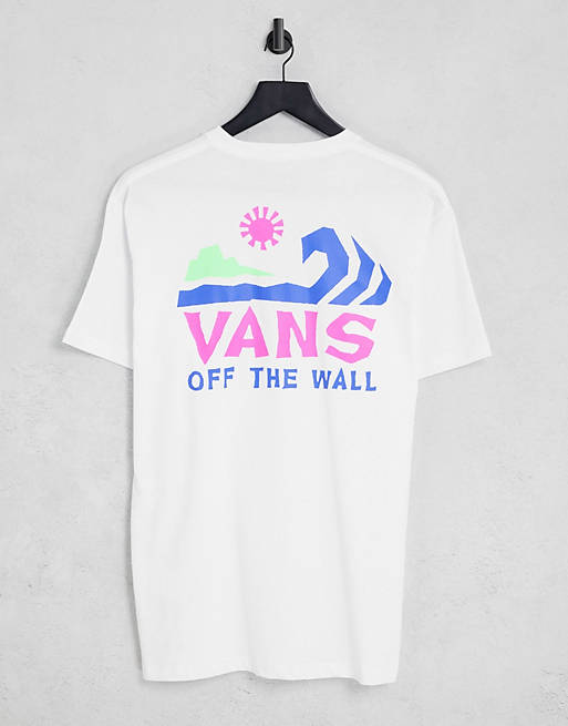 Vans - Washed Ashore - T-shirt met print op de rug in wit