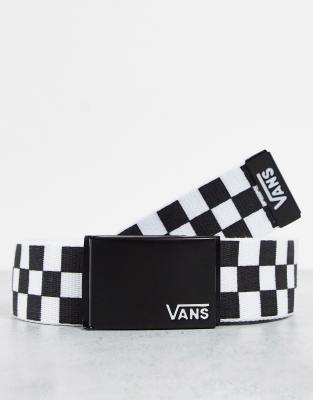 Vans Deppster 2 Web Belt In Black White Checkerboard In Black