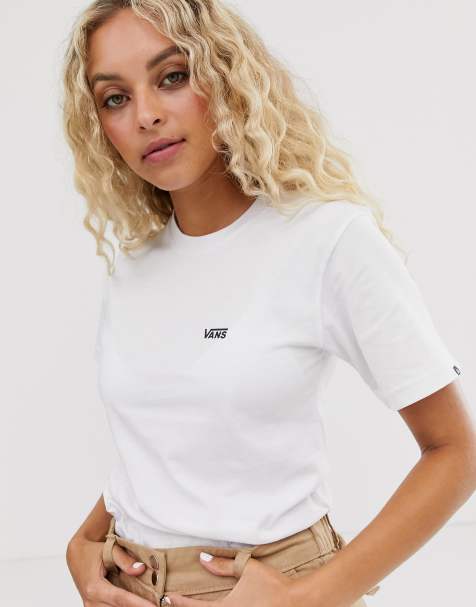 Vans – Weißes T-Shirt mit kleinem Logo