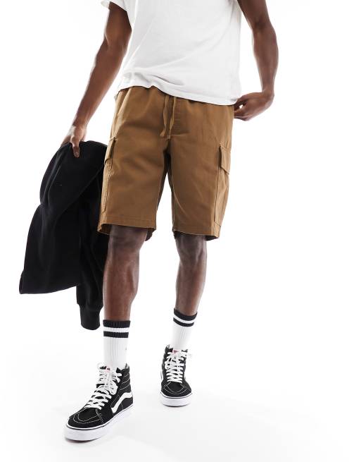 Vans – Weite Cargoshorts in Braun