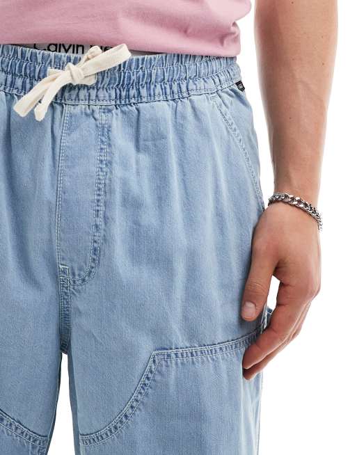 Vans – Weite, schmal zulaufende Carpenter-Hose in hellblauer Waschung, 3 von 5