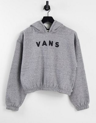 Vans Well Suited crop fleece hoodie in grey - ASOS Price Checker