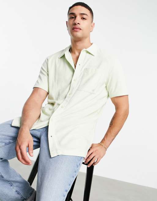 Vans short sleeve button on sale down