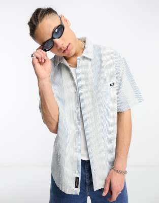 Vans Wheeler Stripe Short Sleeve Shirt In White | ModeSens
