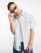 GANT shield logo regular fit texture shirt in white