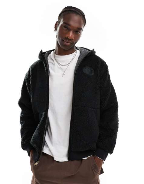 Vans - Whittle - Sort sherpa-jakke - view 1