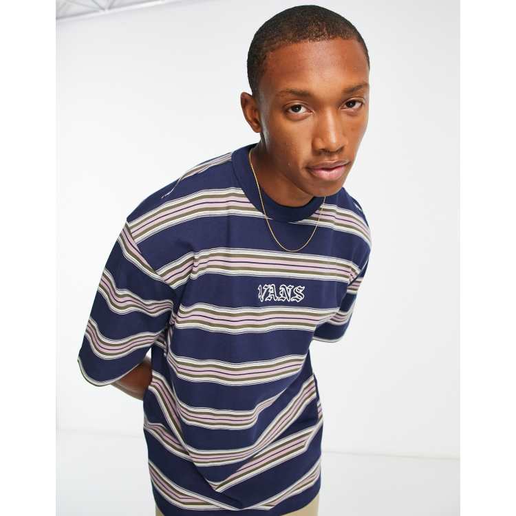 Vans striped hot sale t shirt