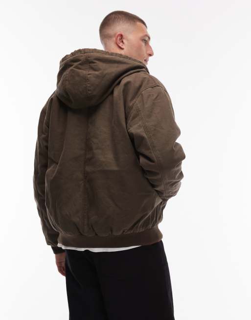 Vans - Workwear - Canvas jack met ritssluiting in bruin, 3 van 5