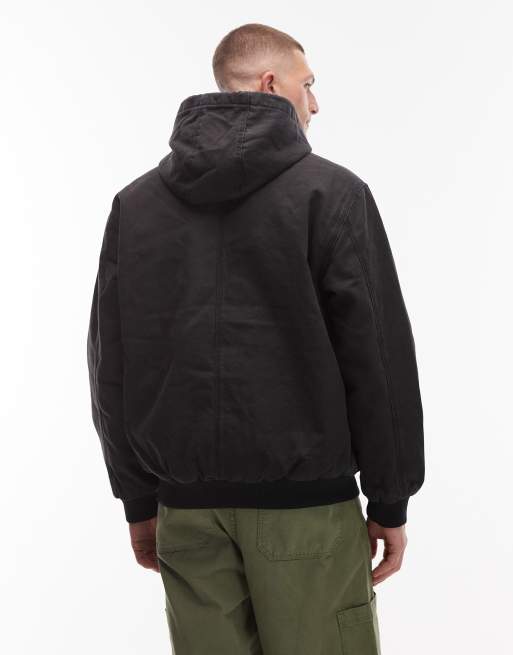 Vans - Workwear - Canvas jack met ritssluiting in zwart, 3 van 5