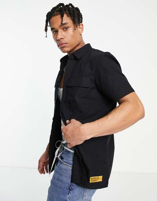Vans - World Code - Overhemd met korte mouwen in zwart