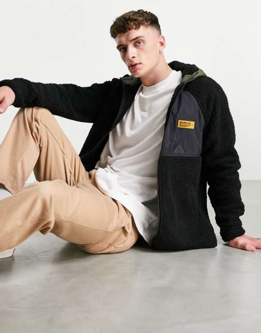 Vans - World Code - Polaire zippée en sherpa - Noir | ASOS
